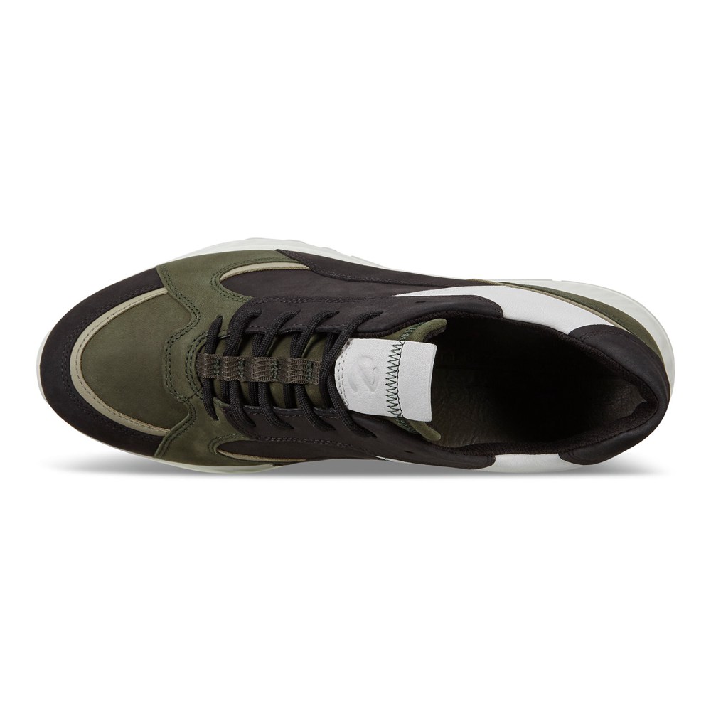 ECCO Mens Sneakers Black/Olive - St.1 - XBS-089317